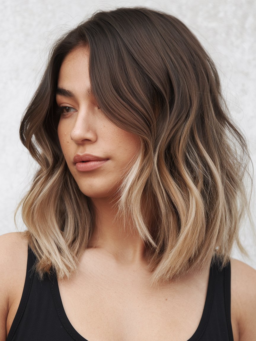 26. Mid-Length Lob with Toffee Tips