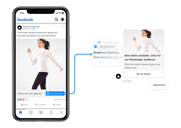 Hình ảnh minh họa quảng cáo trên Meta thông qua chiến dịch “Click to Messenger” (Ảnh Internet)