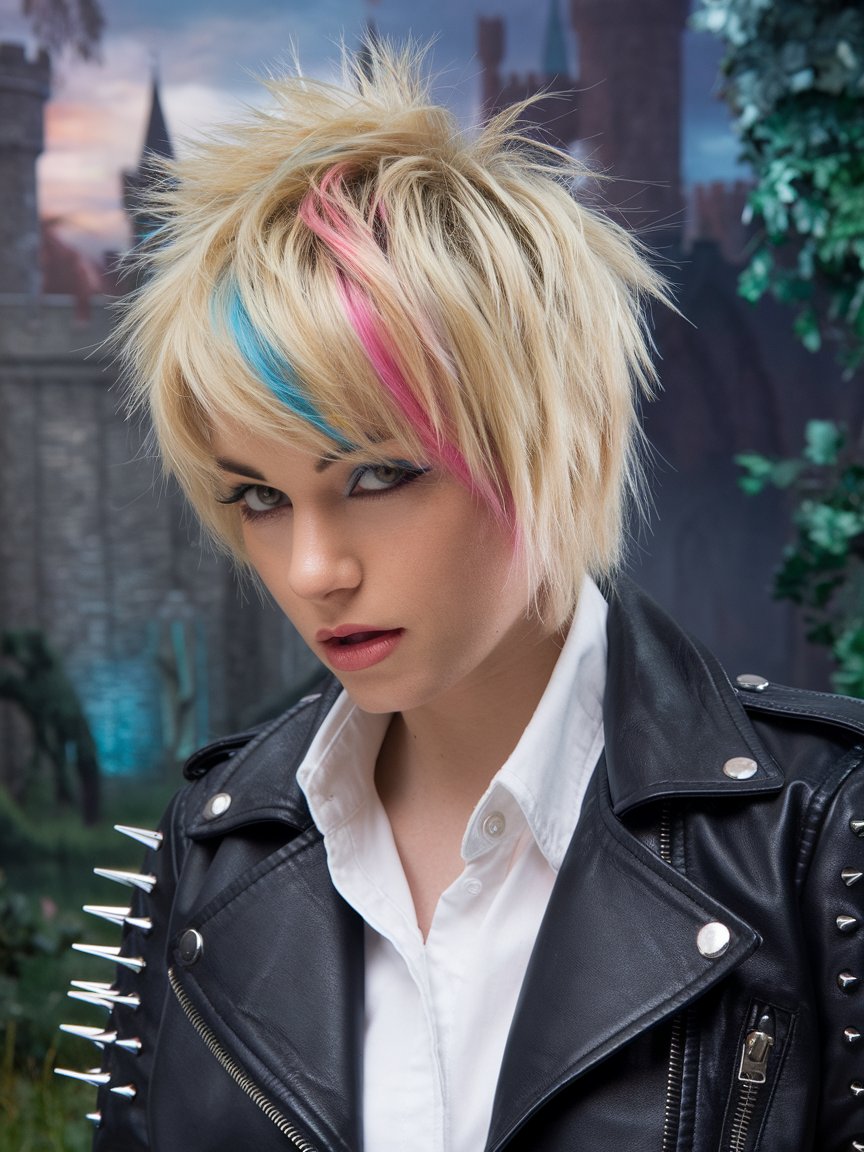 25. Short Blonde Punk Hairstyle