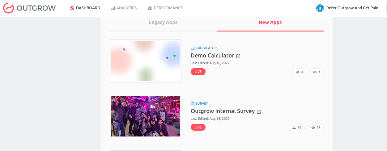 Log in to Outgrow