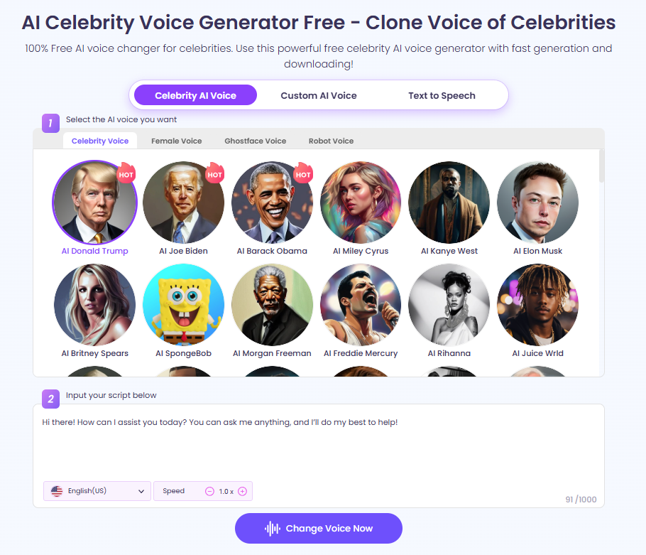 Vidnoz AI Voice Clone: Free Clone AI Mr. Krabs Voice