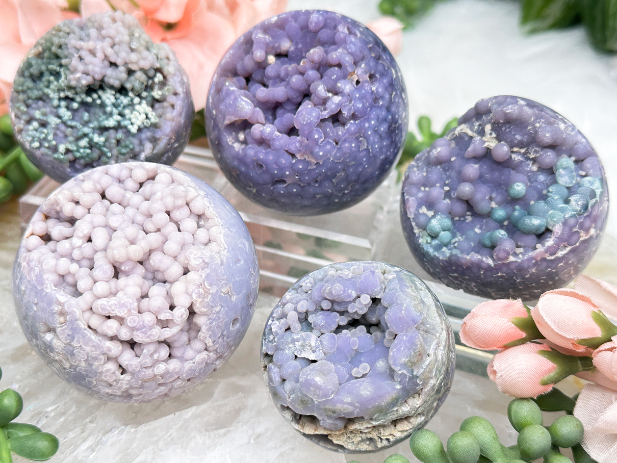 purple stones and crystals