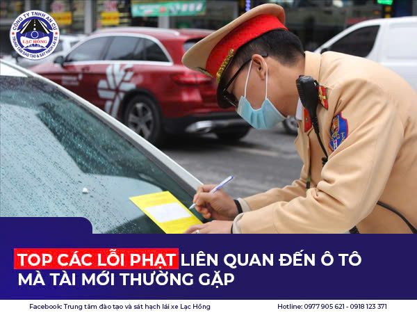 top cac loi phat lien quan den o to 