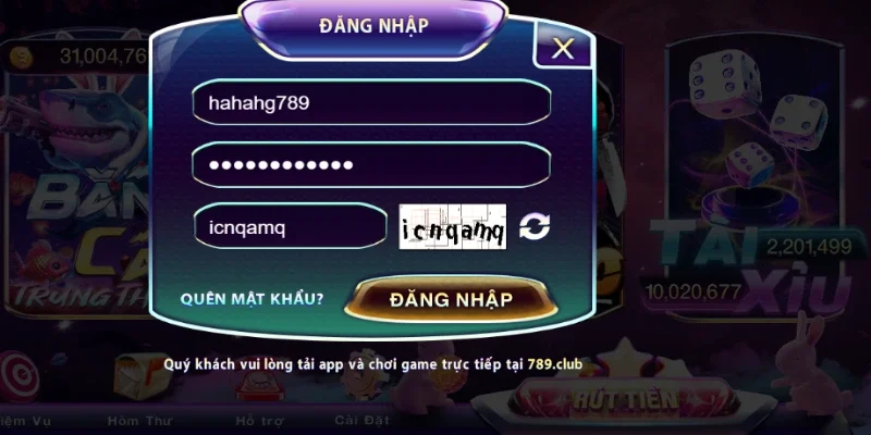 Quy trình đăng nhập vào cổng game 789Club trên máy tính