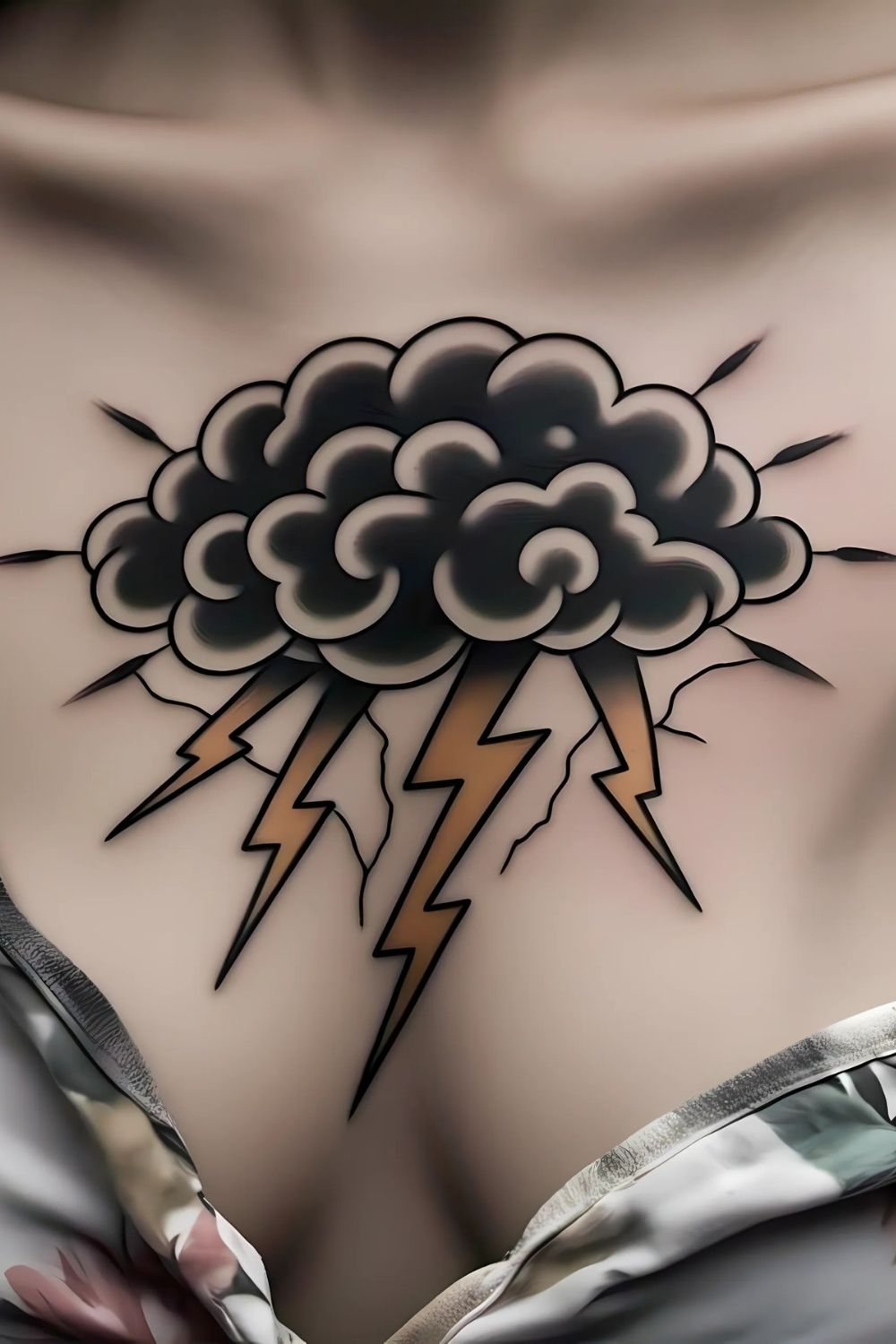 Thundercloud Tattoo Chest