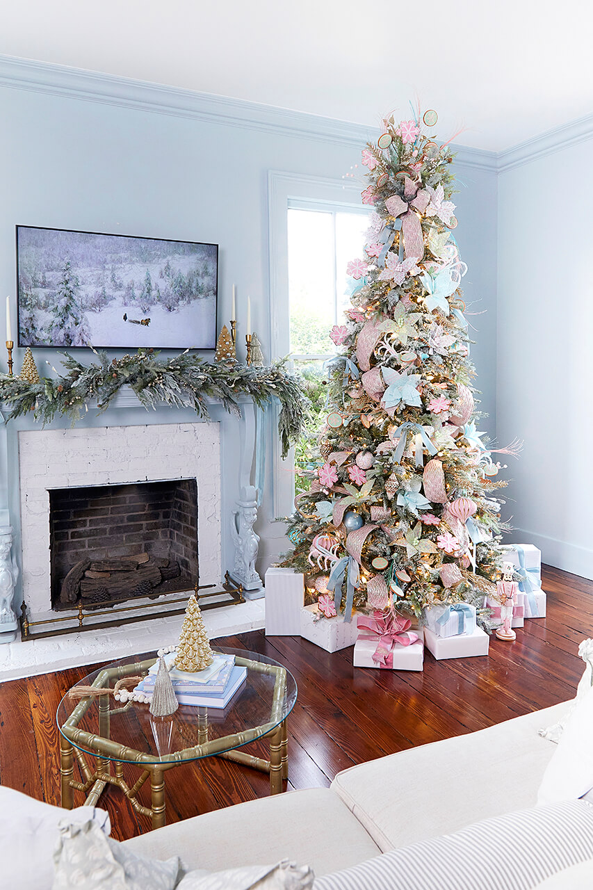 Pink and Blue Christmas tree