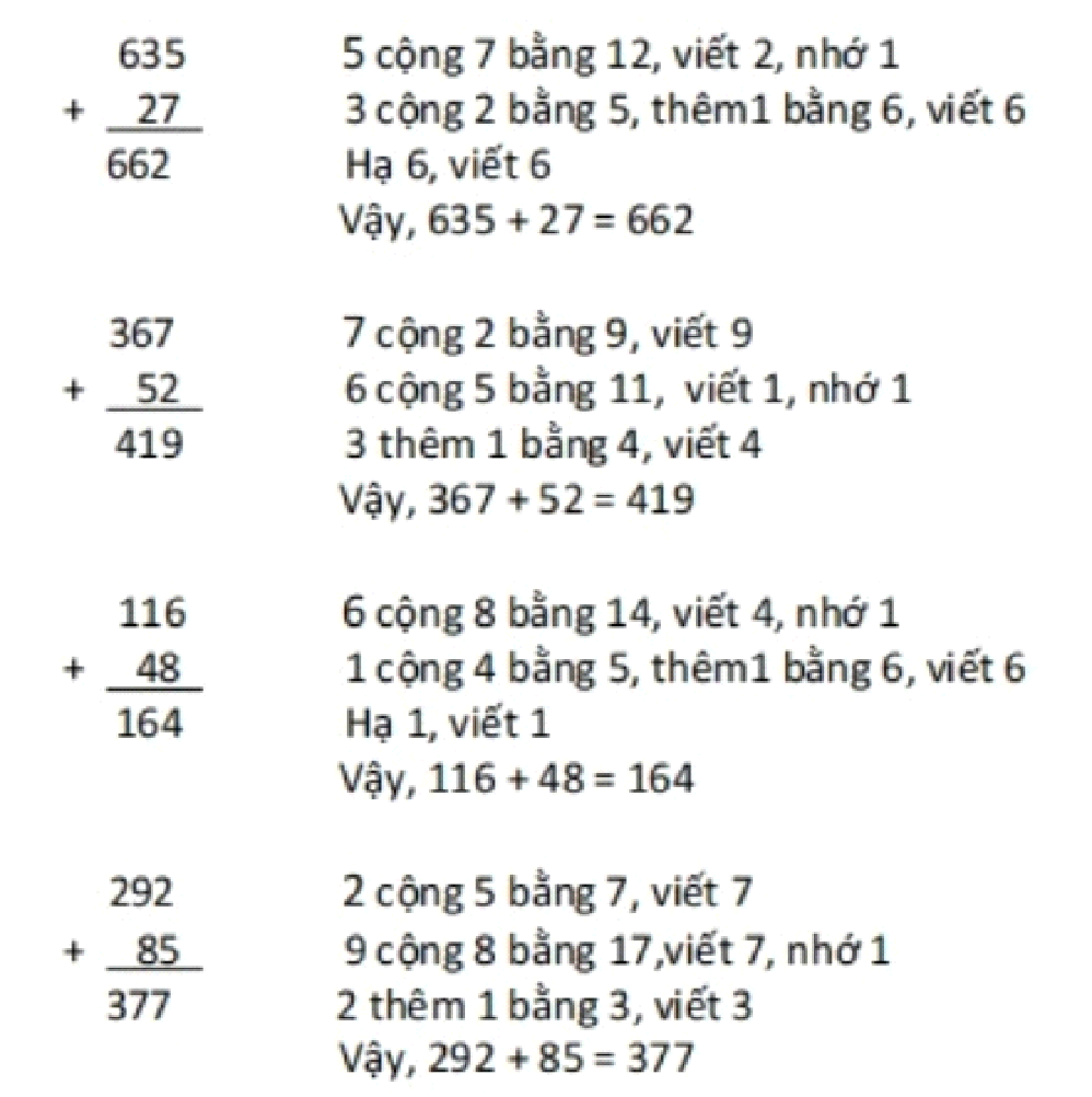 BÀI 81. PHÉP CỘNG( CÓ NHỚ) TRONG PHẠM VI 1000