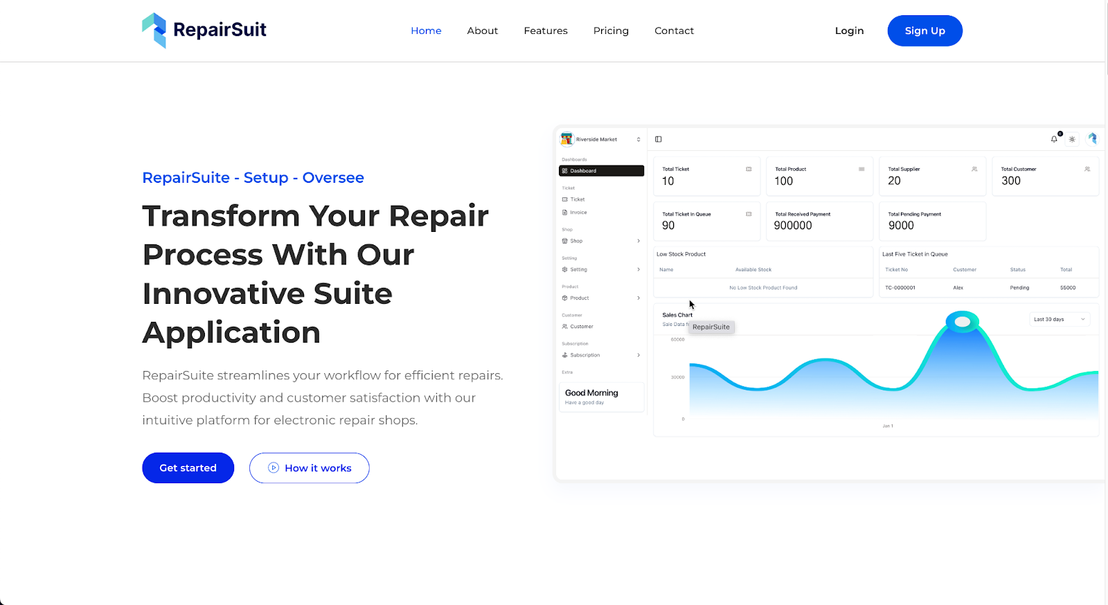 Home Page of RepairSuite.co.uk