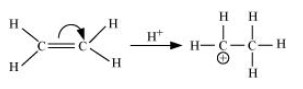 the shared pair of pi electrons to either of the two atoms joined by multiple bonds