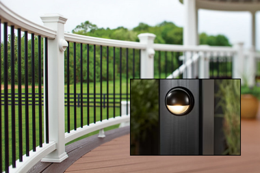 elevating your deck with trex lighting a guide to composite deck illumination rail lights charcoal black custom built michigan