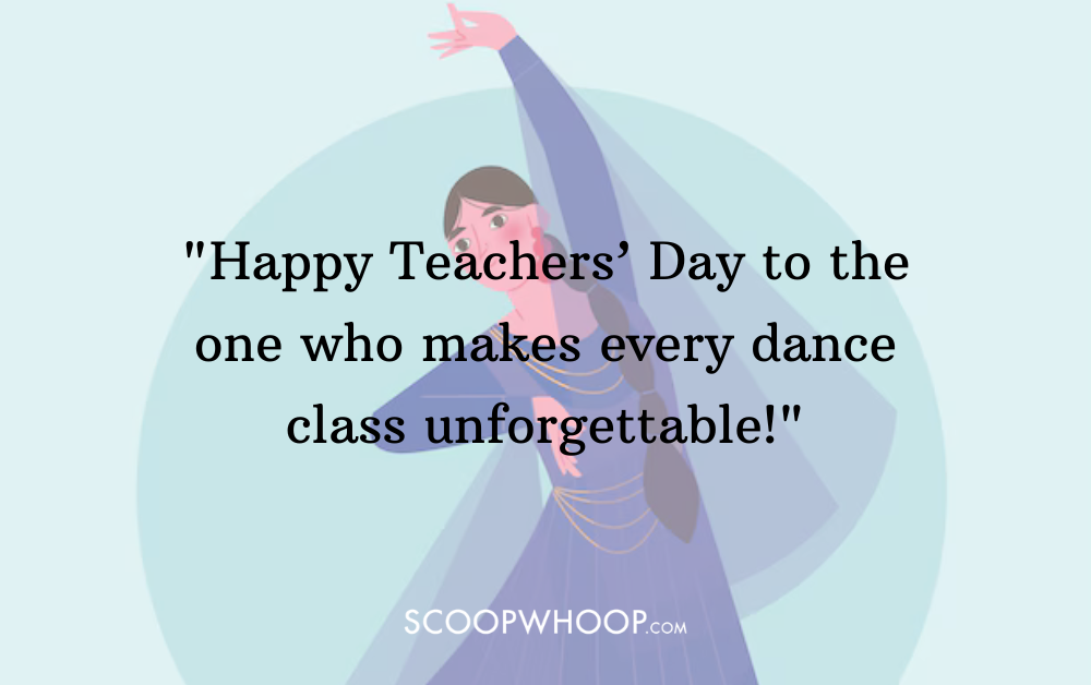 teachers day wishes for dance teacher