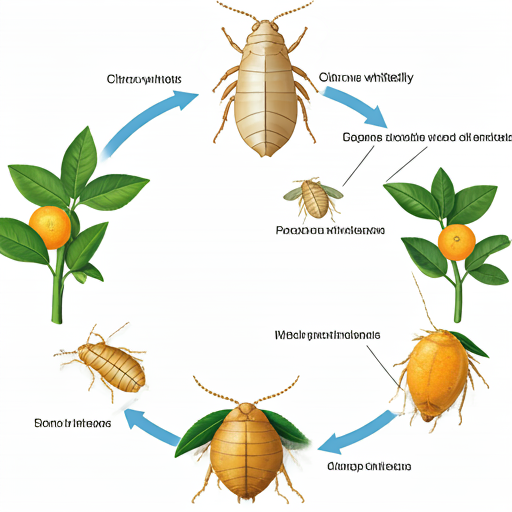 The Life Cycle of Citrus Whiteflies