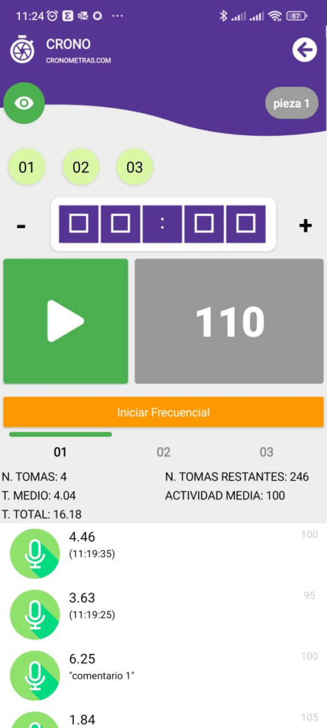 Cálculo automático del número de observaciones en el estudio de métodos y tiempos