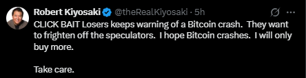 Robert Kiyosaki BTC prediction