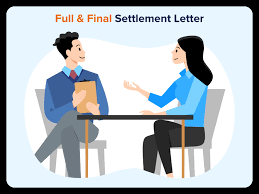 in this image the person is sharing full and final settlement letter