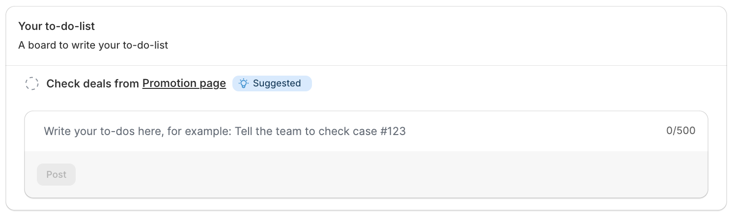 Revamped dashboard - Todolist