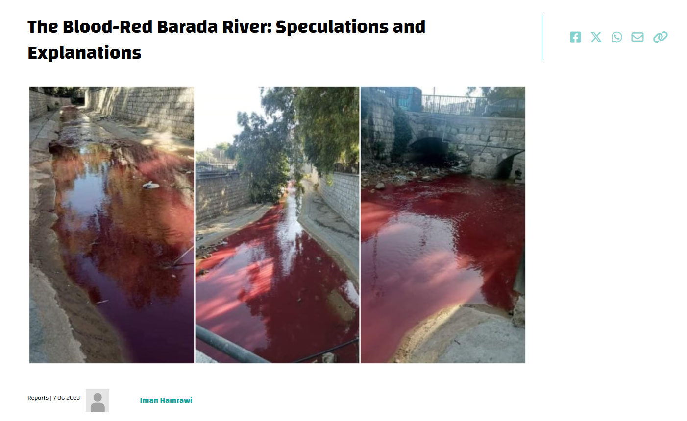 The Blood-Red Barada River