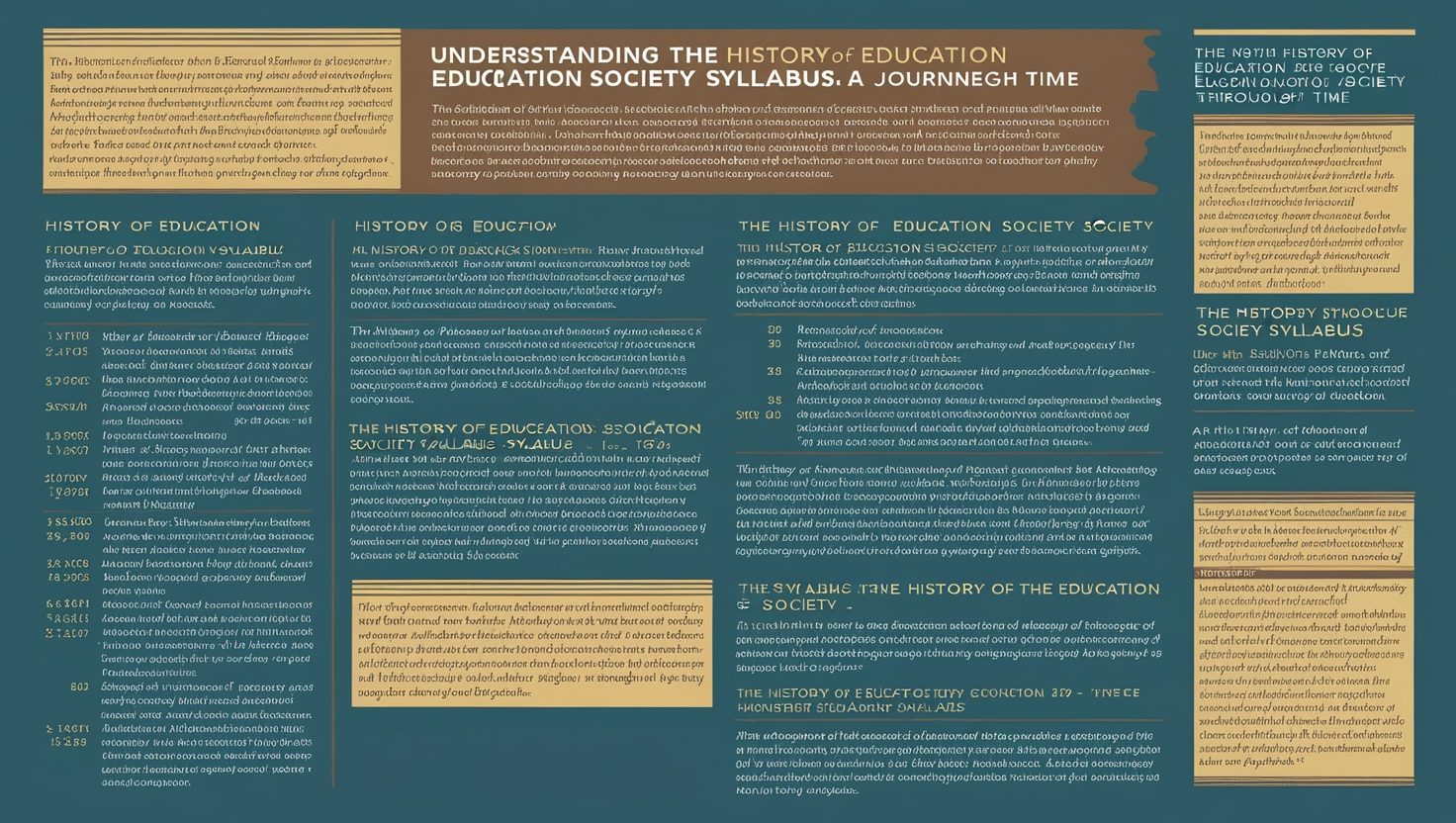  History of Education Society Syllabus