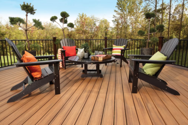 match made in heaven choosing the perfect trex decking color for your homes exterior transcend tiki torch custom built michigan