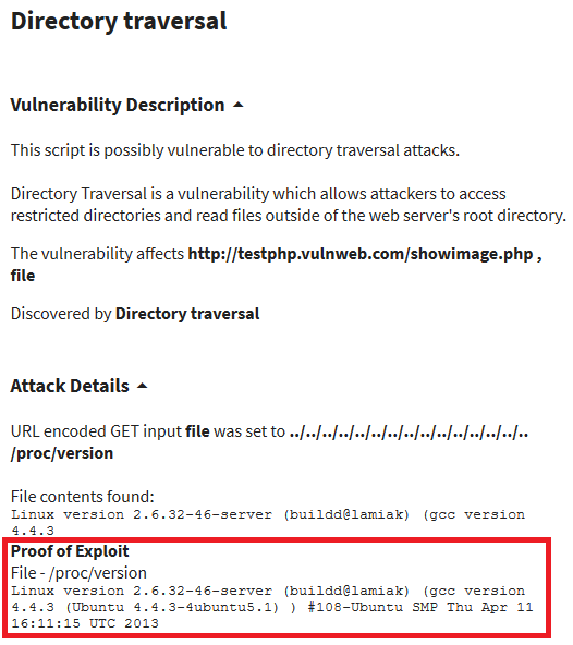 Acunetix v13 proof of exploit