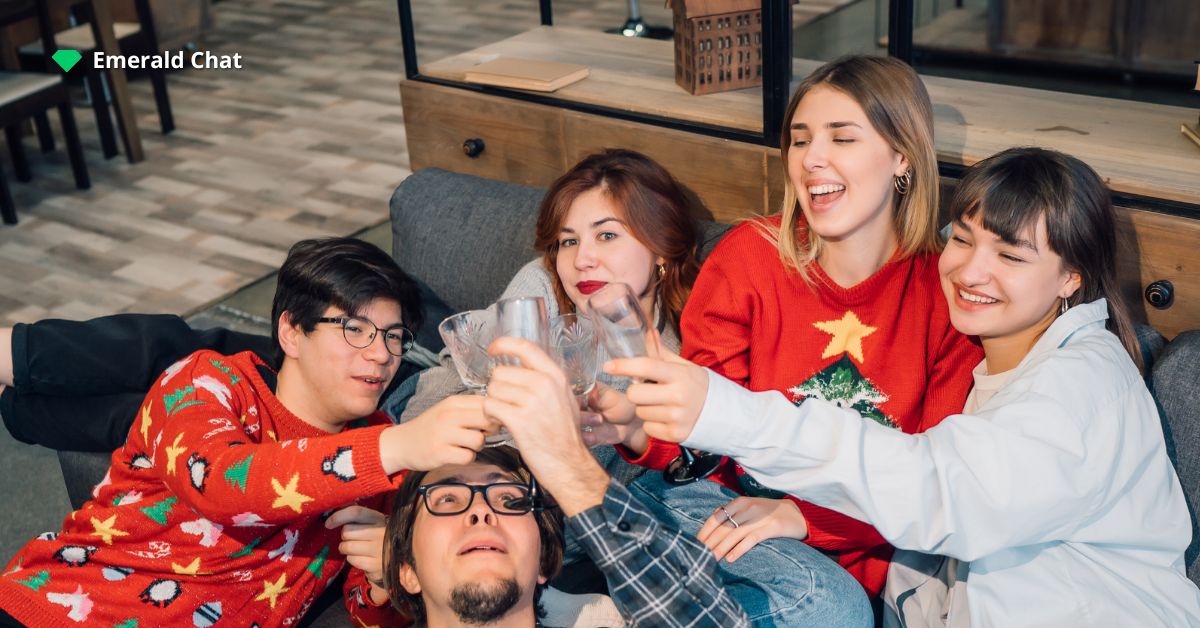 A group of people cheering glasses | Emerald Chat