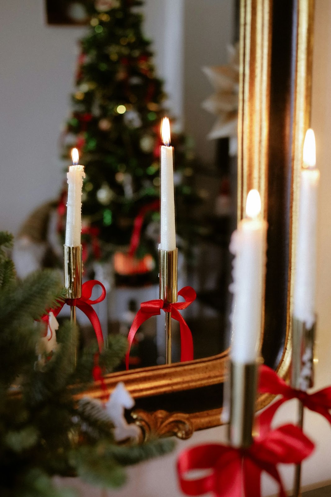 Reusing ribbons in your holiday decor as winter home makeover  