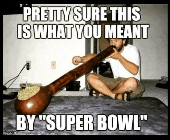 "Super Bowl" bong meme football