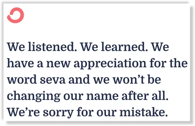 ConvertKit's apology for its name rebrand to Seva