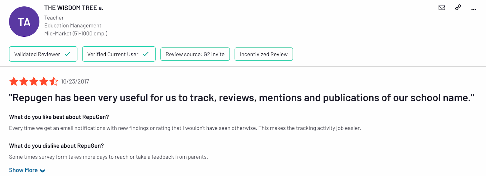 RepuGen Ratings and Customer Reviews: