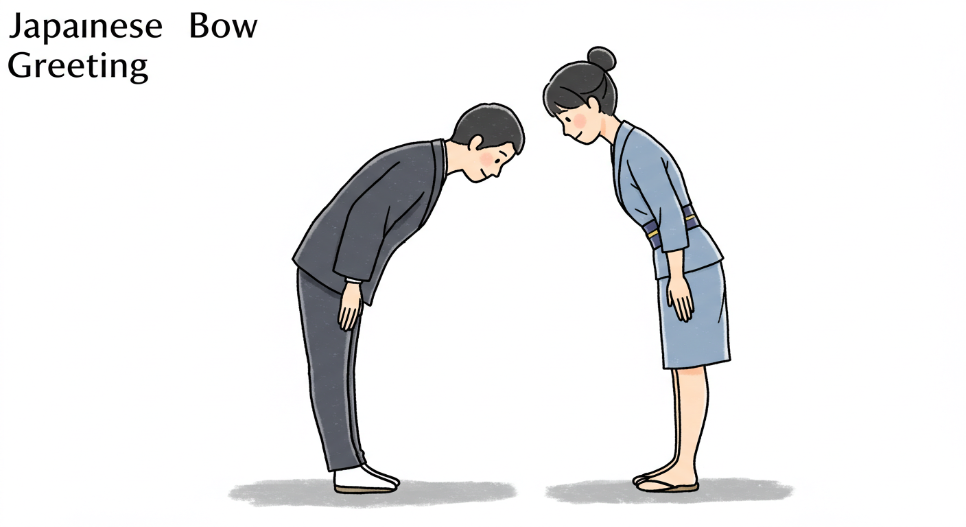 お辞儀の仕方を覚える 