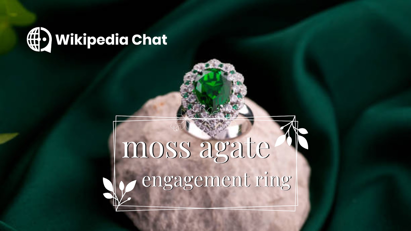 moss agate engagement ring