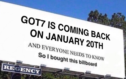 This contain an image of January 20 begins, the GOT7 comeback teaser