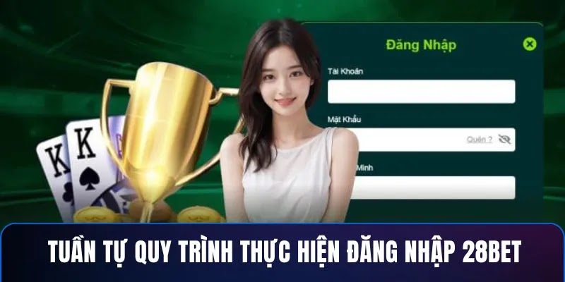 Tuần tự quy trình thực hiện đăng nhập 28BET