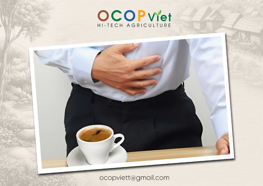 uống cà phê bị đau bụng