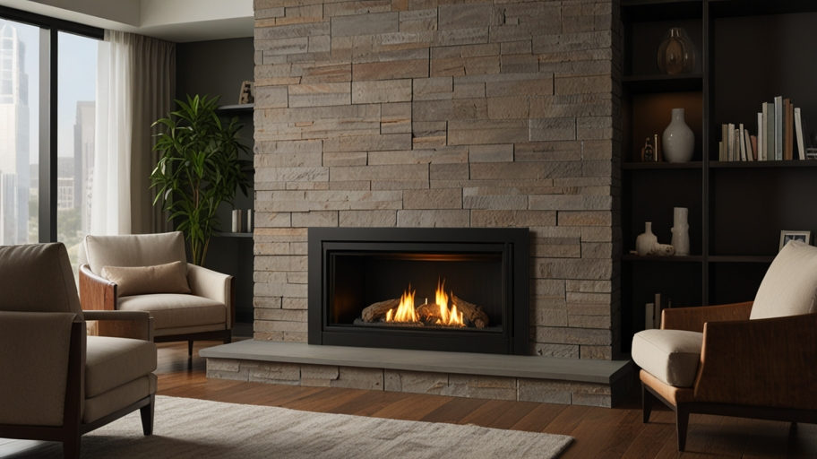 Solvi FBD400RT-O/CG Vent-Free Gas Fireplace: