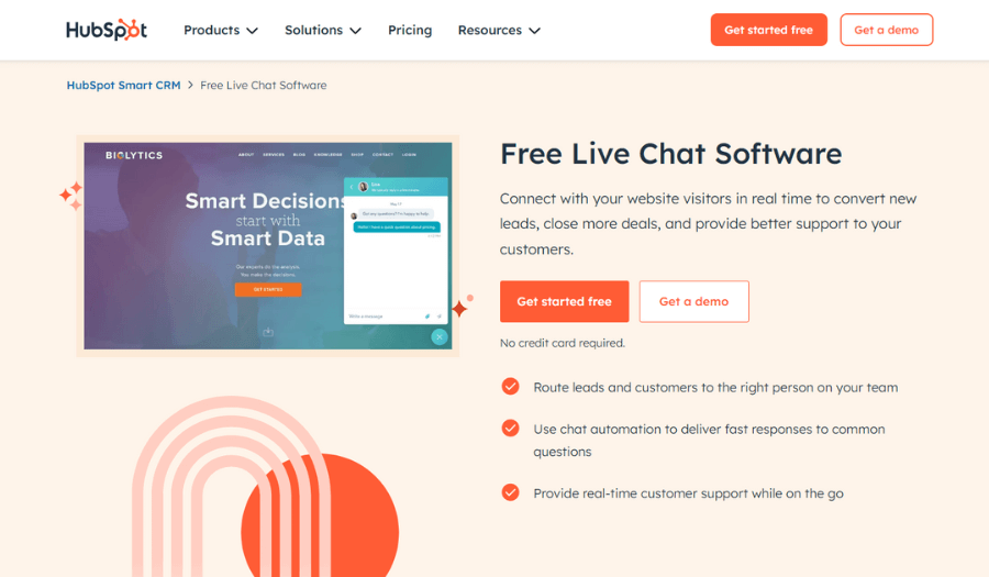 HubSpot as a LivePerson alternative