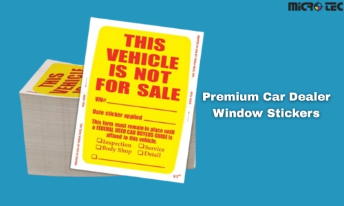car dealer window stickers