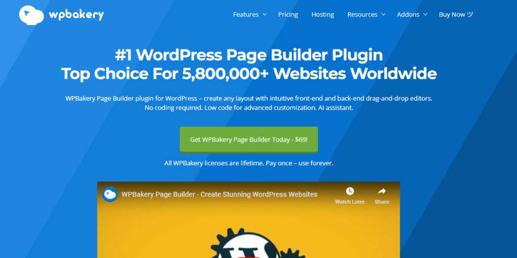 WPBakery Drag and Drop Page Builder