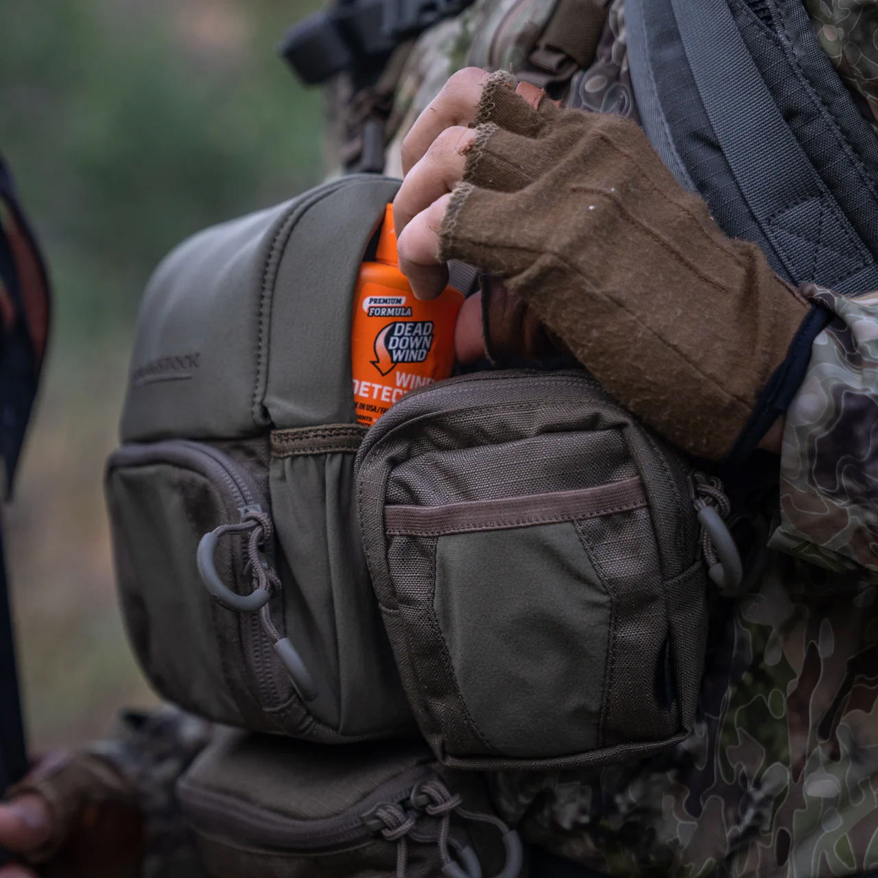 the Eberlestock Recon Utility Pouch attached to the Eberlestock Recon System