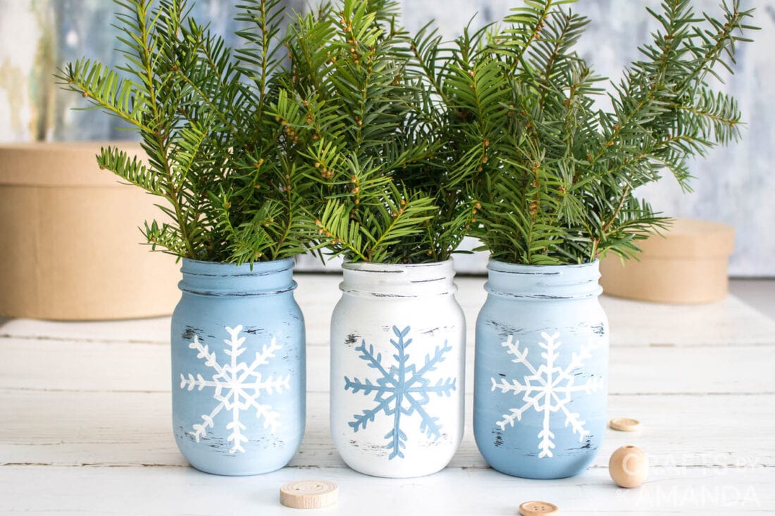 Snowflake Mason Jar