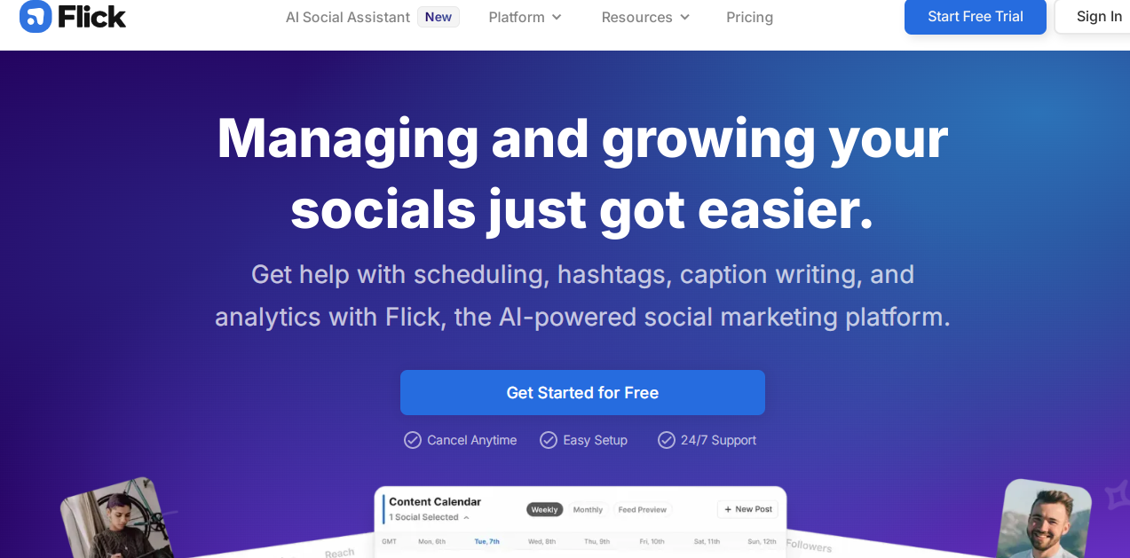 Flick - Spocial media management platform