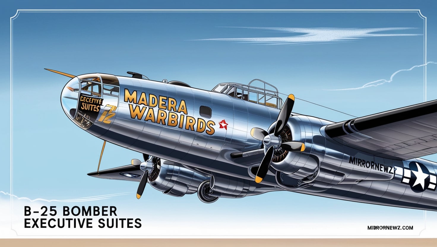 B 25 Bomber Executive Suites Madera Warbirds