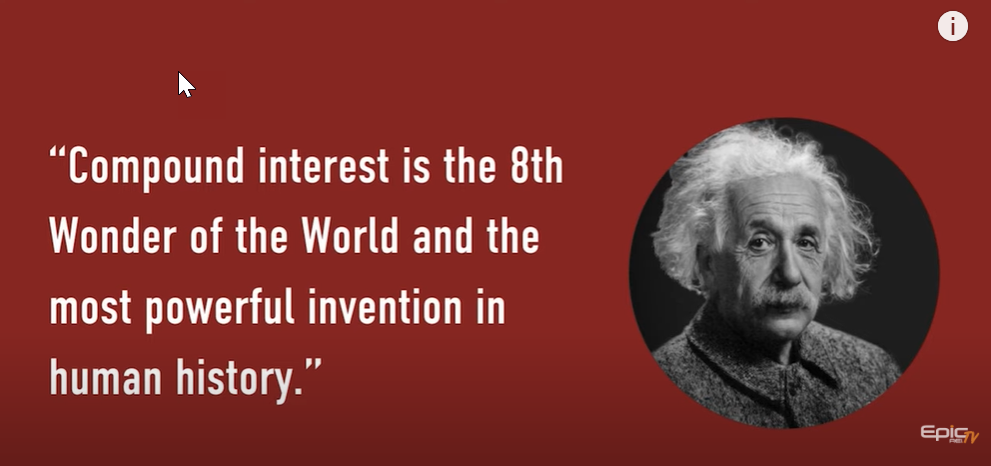 Albert Einstein quote on compound interest