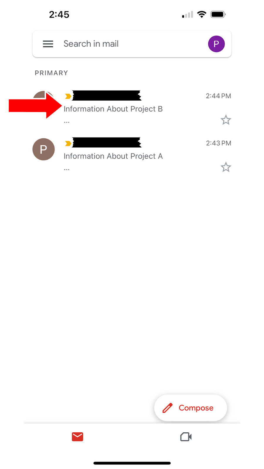 select the email you to label