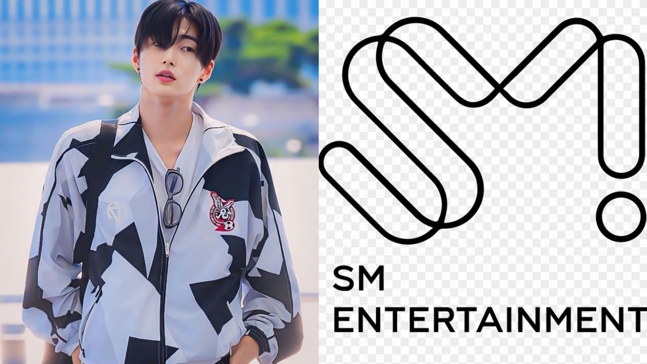 A picture of Seunghan and SM Entertainment Logo