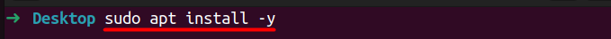 Terminal output showing zsh installation using sudo apt install zsh -y command
