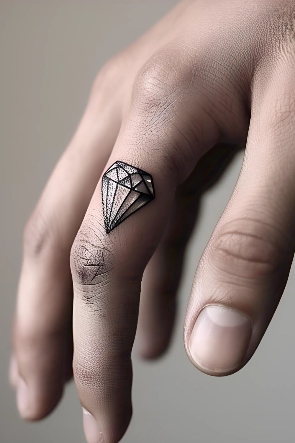 Diamond Finger Tattoo
