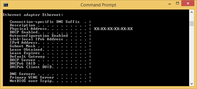 Configuring a static MAC address