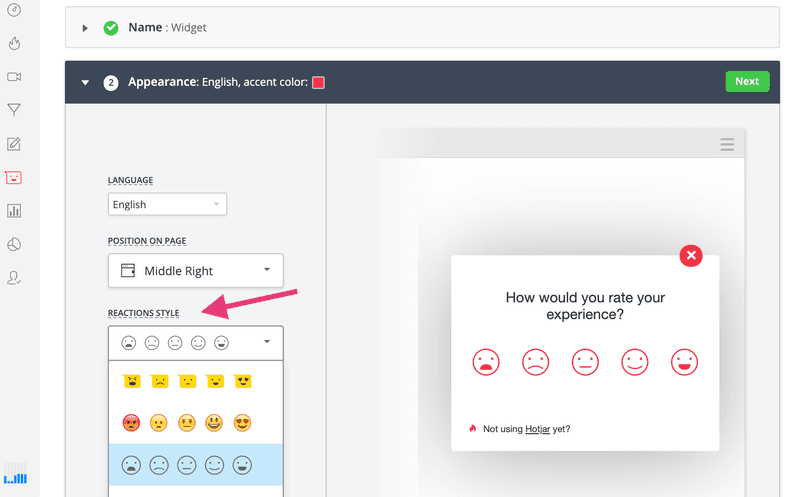 Hotjar Feedback Surveys