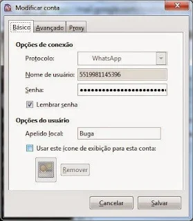 Configuracao Pidgin